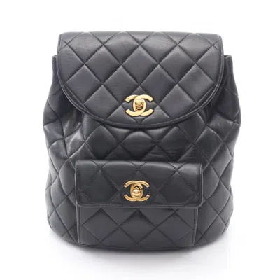 Pre-owned Chanel Black Leather Backpack ()