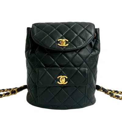 Pre-owned Chanel Black Leather Backpack ()