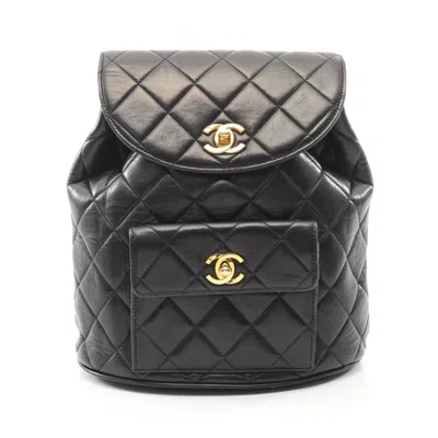 Pre-owned Chanel Black Leather Backpack ()