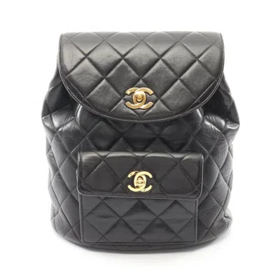 Pre-owned Chanel Black Leather Backpack ()
