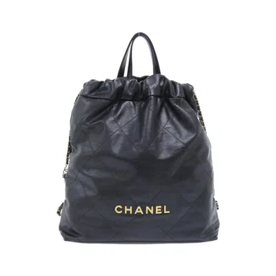 Pre-owned Chanel Black Leather Backpack ()