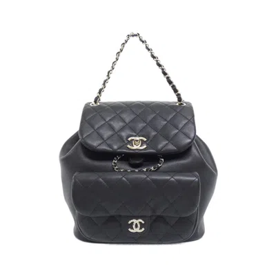 Pre-owned Chanel Black Leather Backpack ()