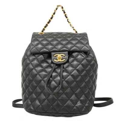 Pre-owned Chanel Black Leather Backpack ()