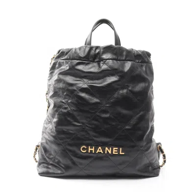 Pre-owned Chanel Black Leather Backpack ()