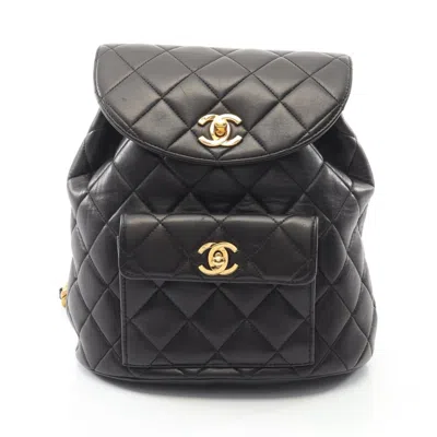 Pre-owned Chanel Black Leather Backpack ()