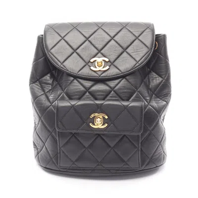 Pre-owned Chanel Black Leather Backpack ()