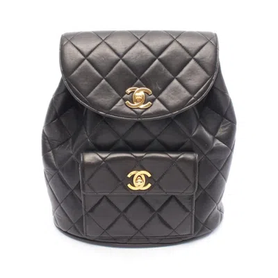 Pre-owned Chanel Black Leather Backpack ()