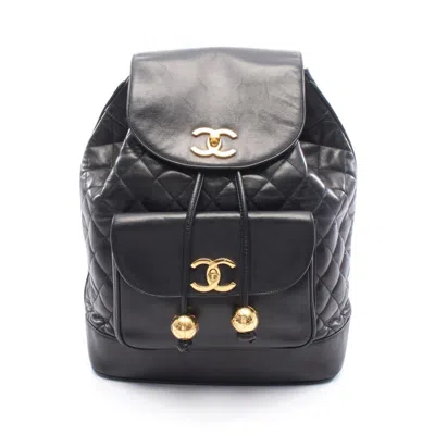 Pre-owned Chanel Black Leather Backpack ()