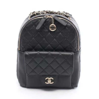 Pre-owned Chanel Black Leather Backpack ()
