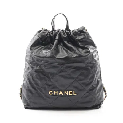 Pre-owned Chanel Black Leather Backpack ()