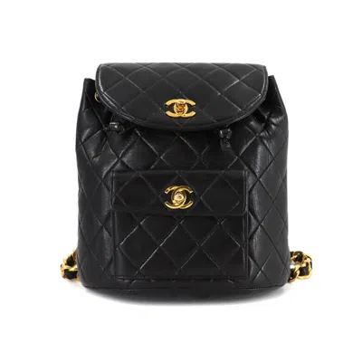 Pre-owned Chanel Black Leather Backpack ()