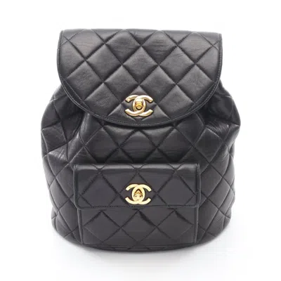 Pre-owned Chanel Black Leather Backpack ()