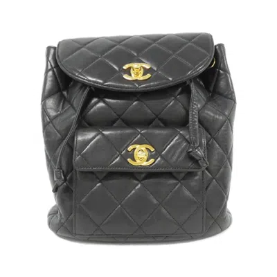 Pre-owned Chanel Black Leather Backpack ()