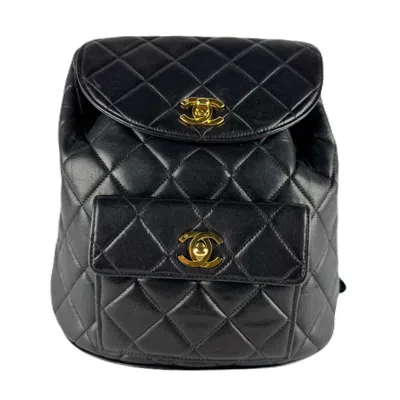 Pre-owned Chanel Black Leather Backpack ()