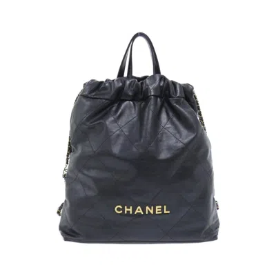 Pre-owned Chanel Black Leather Backpack ()