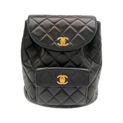 Pre-owned Chanel Black Leather Backpack ()