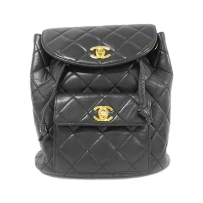 Pre-owned Chanel Black Leather Backpack ()