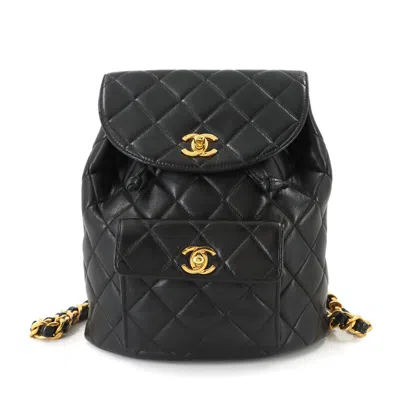 Pre-owned Chanel Black Leather Backpack ()