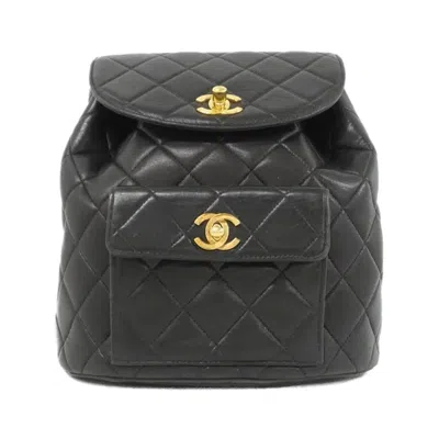 Pre-owned Chanel Black Leather Backpack ()