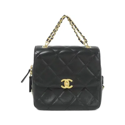Pre-owned Chanel Black Leather Backpack ()