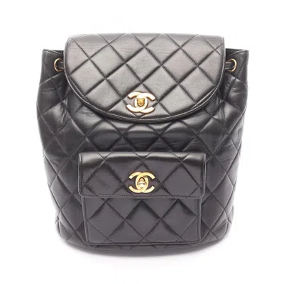 Pre-owned Chanel Black Leather Backpack ()