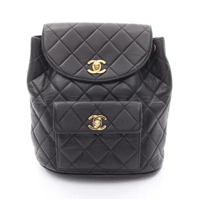Pre-owned Chanel Black Leather Backpack ()