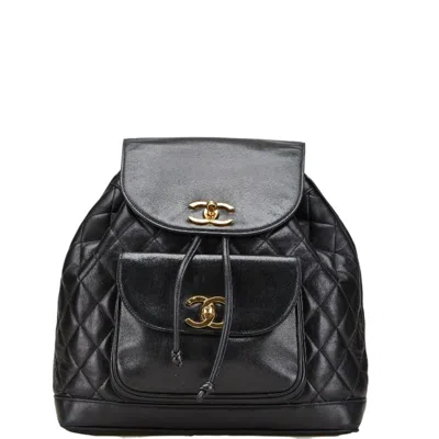 Pre-owned Chanel Black Leather Backpack ()