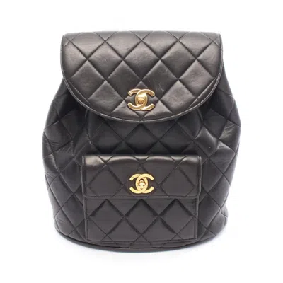 Pre-owned Chanel Black Leather Backpack ()