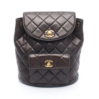 Pre-owned Chanel Black Leather Backpack ()