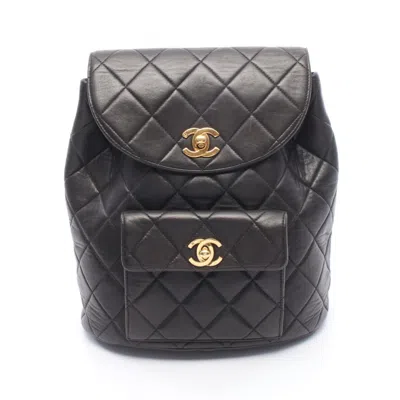 Pre-owned Chanel Black Leather Backpack ()