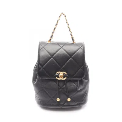 Pre-owned Chanel Black Leather Backpack ()