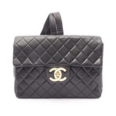 Pre-owned Chanel Black Leather Backpack ()