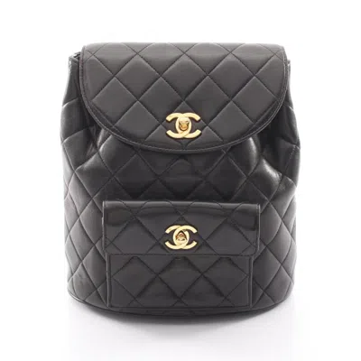 Pre-owned Chanel Black Leather Backpack ()