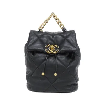 Pre-owned Chanel Black Leather Backpack ()