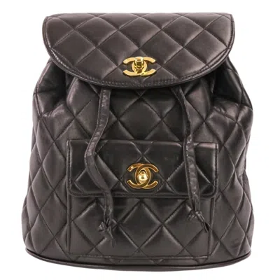 Pre-owned Chanel Black Leather Backpack ()