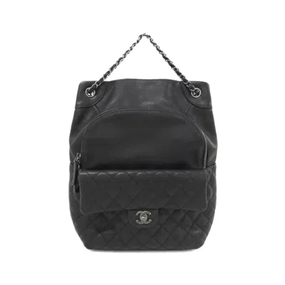 Pre-owned Chanel Black Leather Backpack ()