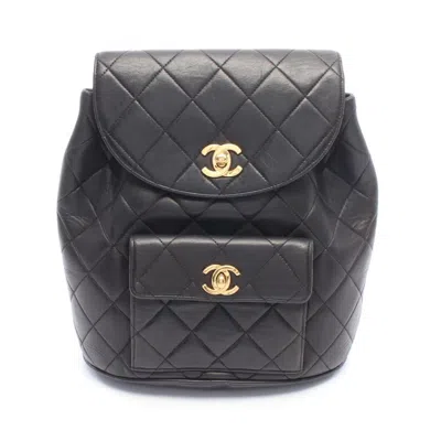 Pre-owned Chanel Black Leather Backpack ()