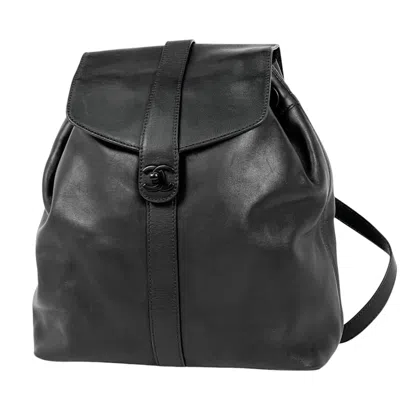 Pre-owned Chanel Black Leather Backpack ()