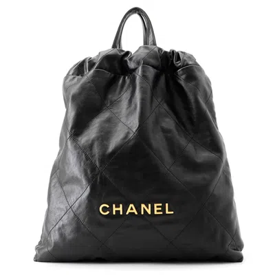 Pre-owned Chanel Black Leather Backpack ()