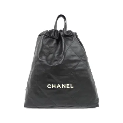 Pre-owned Chanel Black Leather Backpack ()