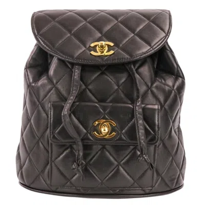 Pre-owned Chanel Black Leather Backpack ()