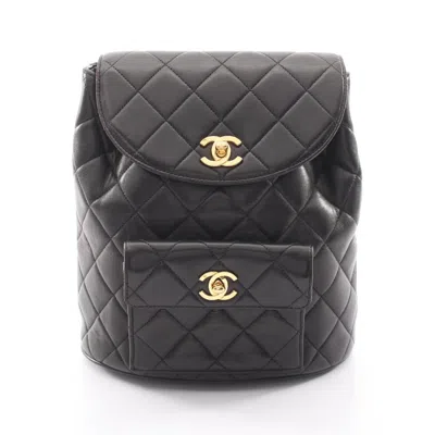 Pre-owned Chanel Black Leather Backpack ()