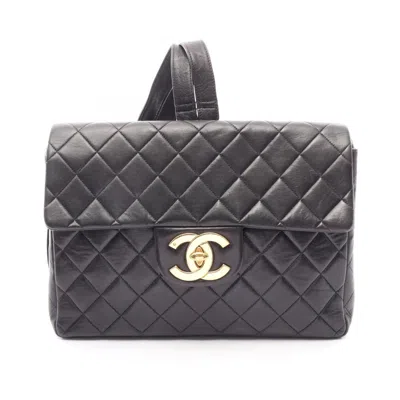 Pre-owned Chanel Black Leather Backpack ()