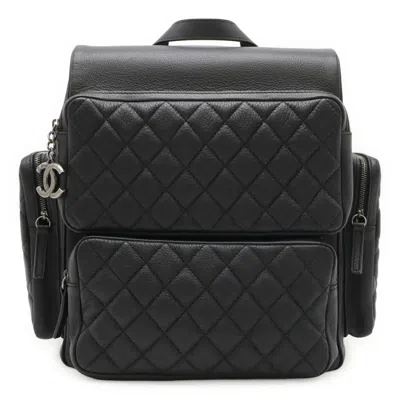 Pre-owned Chanel Black Leather Backpack ()