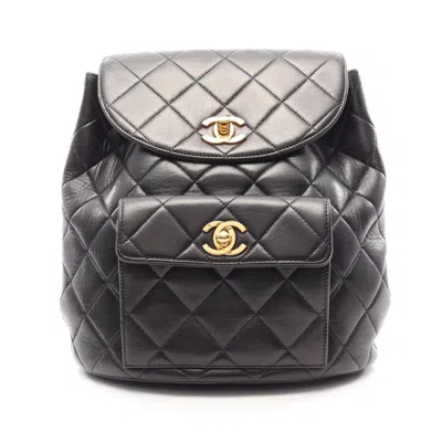Pre-owned Chanel Black Leather Backpack ()