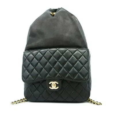 Pre-owned Chanel Black Leather Backpack ()