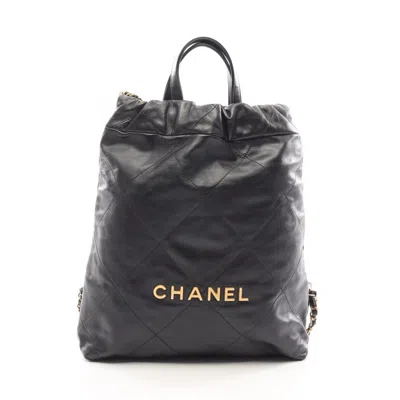 Pre-owned Chanel Black Leather Backpack ()