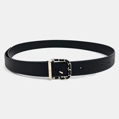 Pre-owned Chanel Black Leather Belt