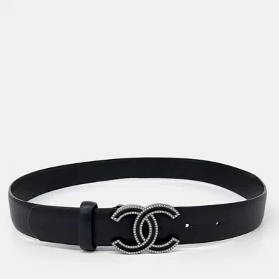 Pre-owned Chanel Black Leather Belt