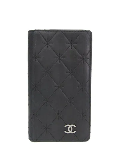 Chanel Black Leather Bi-fold Wallet (authentic Pre-loved)
